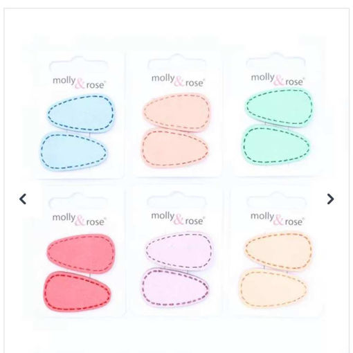Picture of MOLLY&ROSE SMALL PASTELL SUEDETTE CLIC CLACKS 2PCS